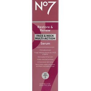 Set of 2 No 7 Face & Neck Multi Action Serum NEW